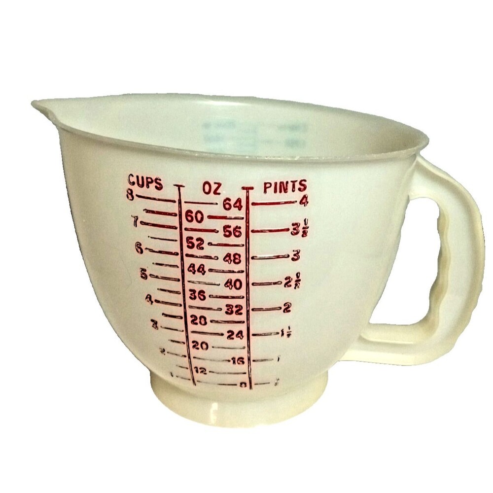VTG 1977 TUPPERWARE Mix N Store 8 Cup 2 Qt Measuring Bowl Pitcher No Lid 500-7